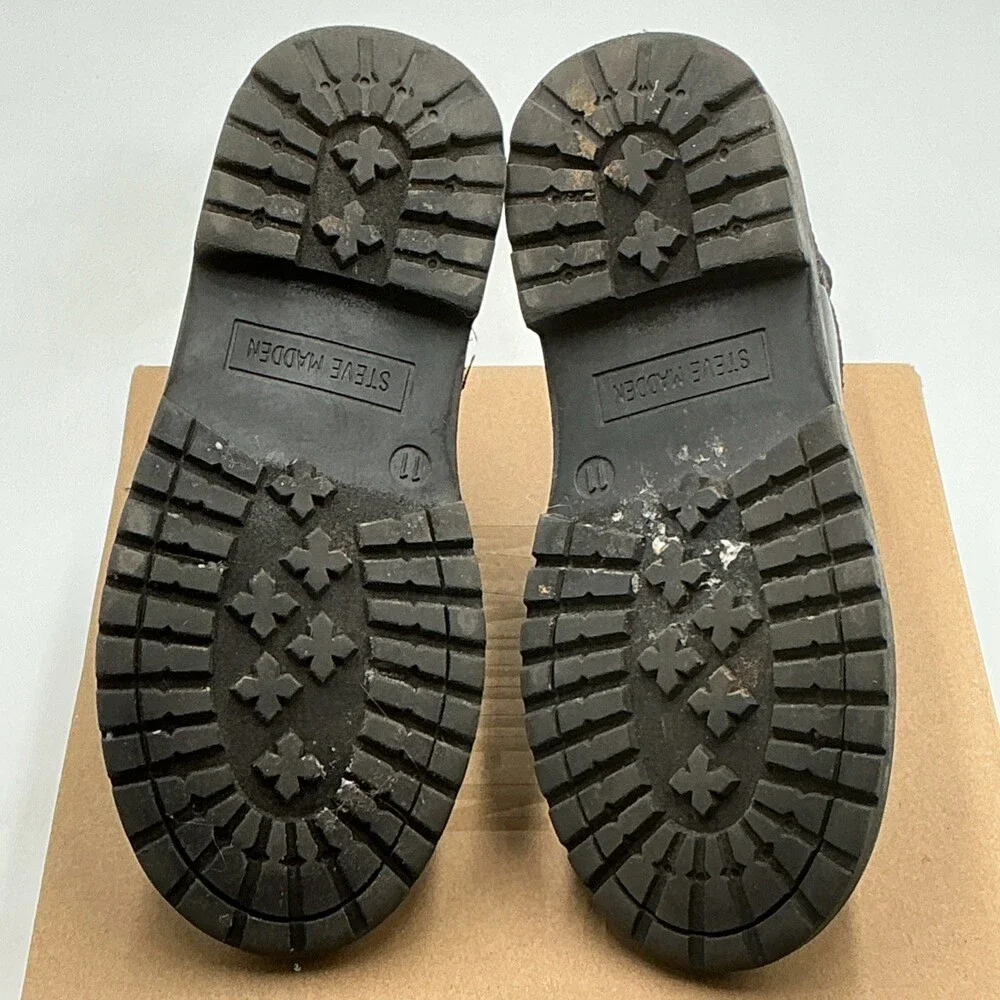 Steve Madden Lilyana Boot Girls 11 Black Elastic Gore Round Toe Chelsea Ebay2730